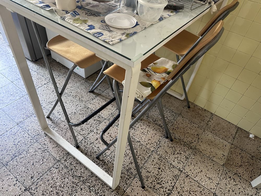 Mesa alta para cozinha com 4 cadeiras ikea