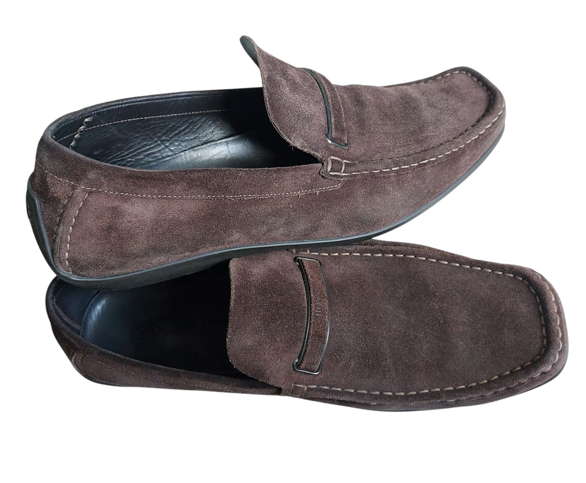 Hugo Boss mokasyny zamszowe skóra męskie r. 44/28,5cm