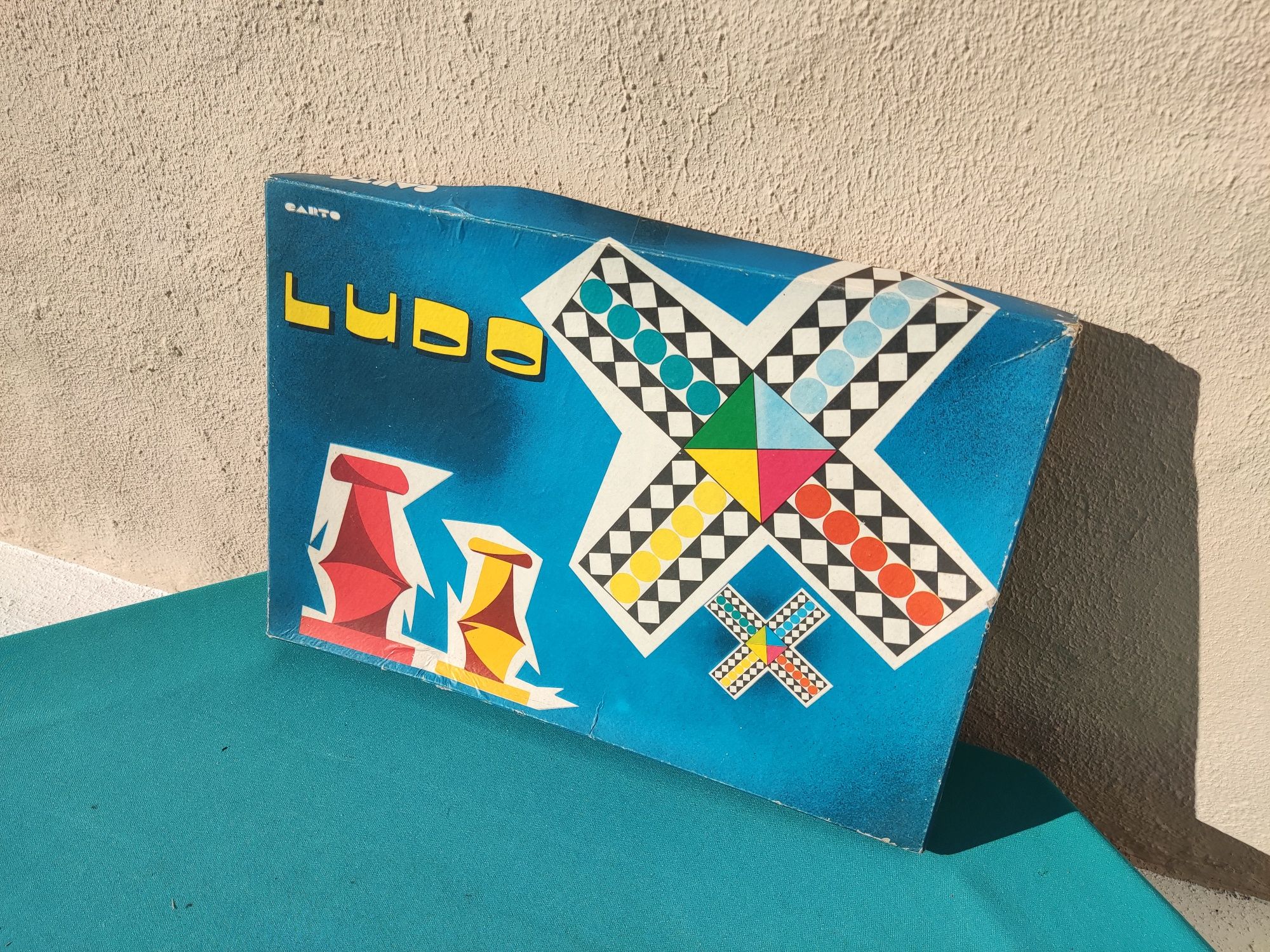 Jogo de tabuleiro antigo "LUDO" Karto, vintage