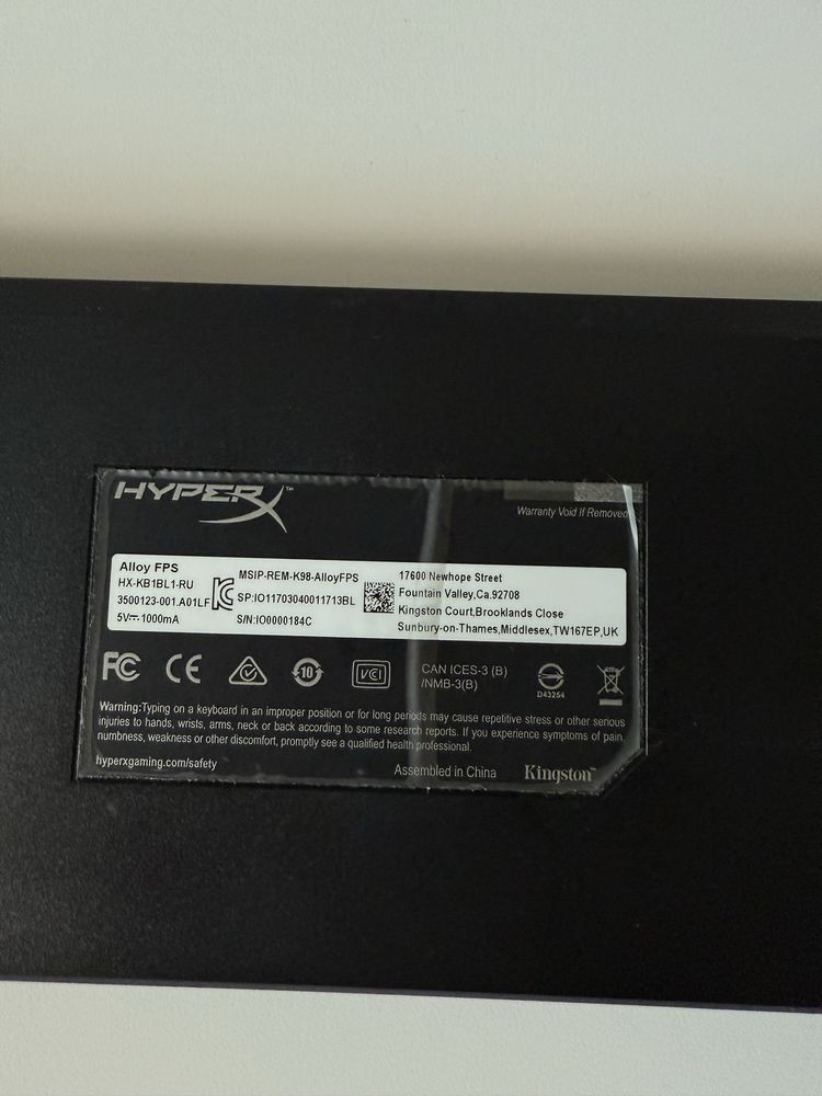 Клавіатура HyperX Alloy FPS Cherry