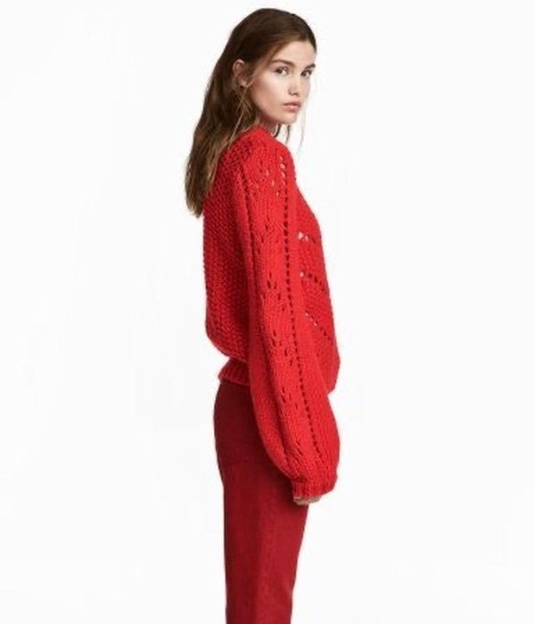 Стильний теплий червоний светр h&m (розмір S)