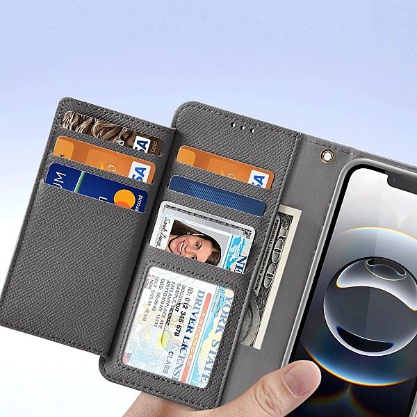 Etui skórzane Dux Ducis Lawa na iPhone 16e z odłączanym portfelem magn