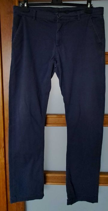 męskie spodnie granatowe bawełniane LIVERGY 56