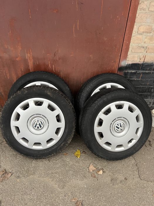 Продам колеса диски в зборі зимова гума шини VW 5/112 r15.