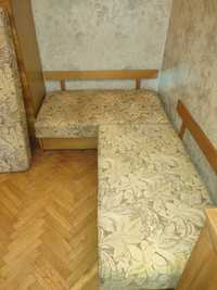 Narożnik, łóżko, kanapa, tapicerowane, sprężyny, drewno 130/200/75