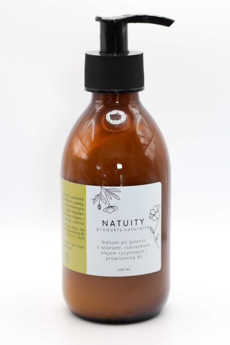 Balsam po goleniu naturalny z aloesem i olejem rycynowym