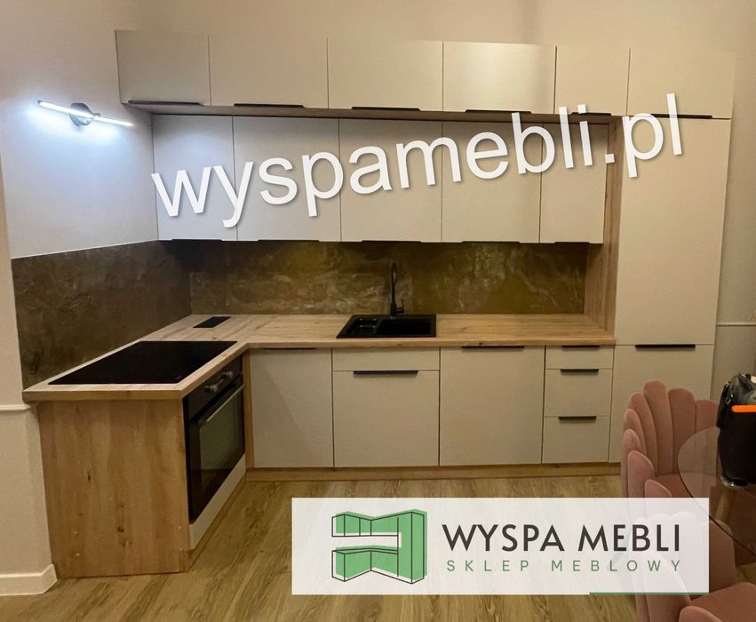 Nowe meble kuchenne narożne kaszmir dąb 270x120cm każdy wymiar kuchnia