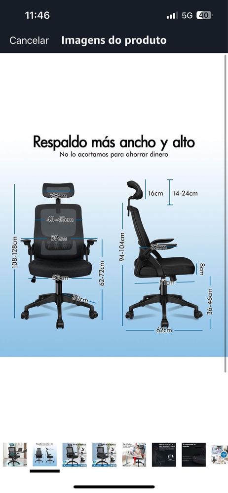 Cadeira de escritorio ergonomica nova na caixa!!