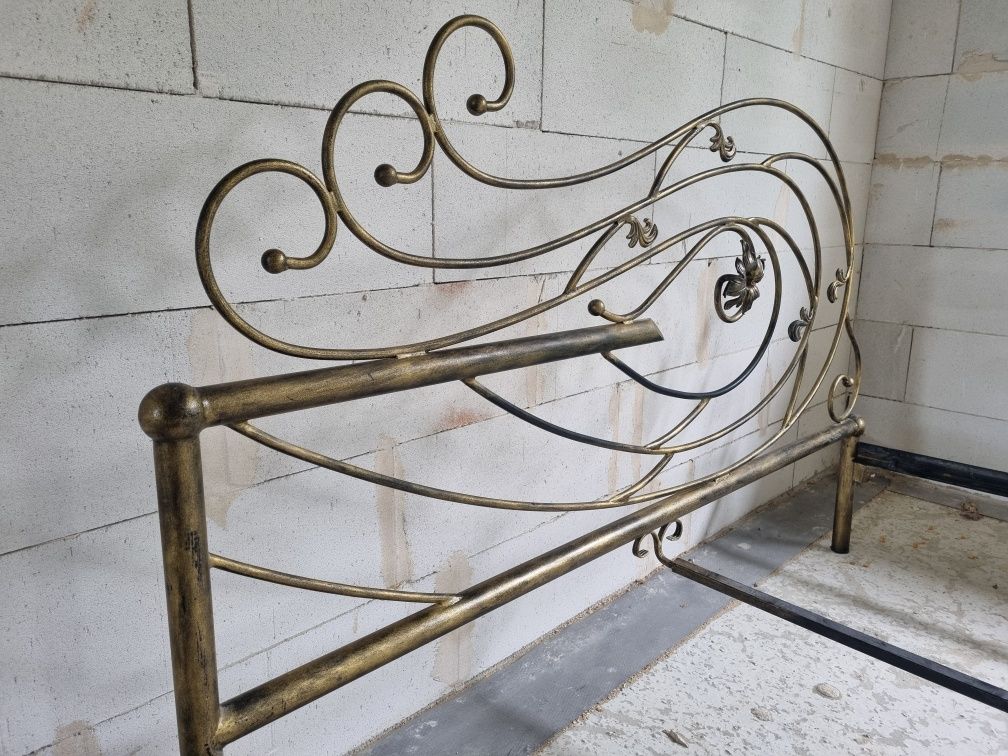 Łóżko metalowe kłute Glamour 200x160 Podwójne Oaza