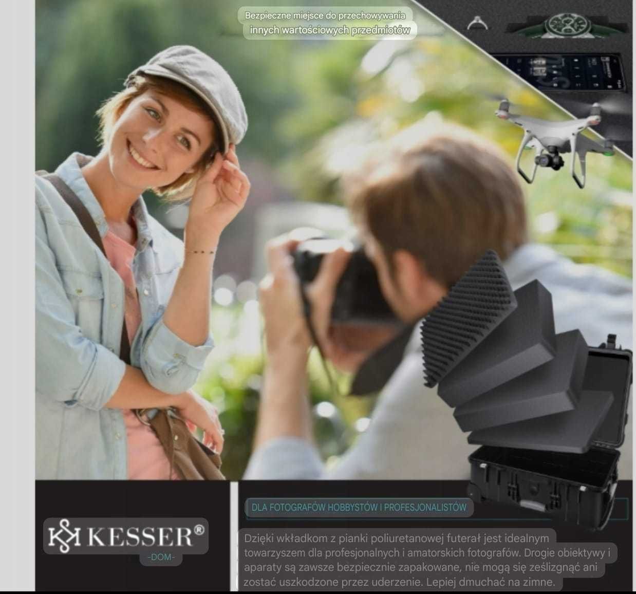 Walizka transportowa ochronna na aparat fotograficzny KESSER 46L IP55
