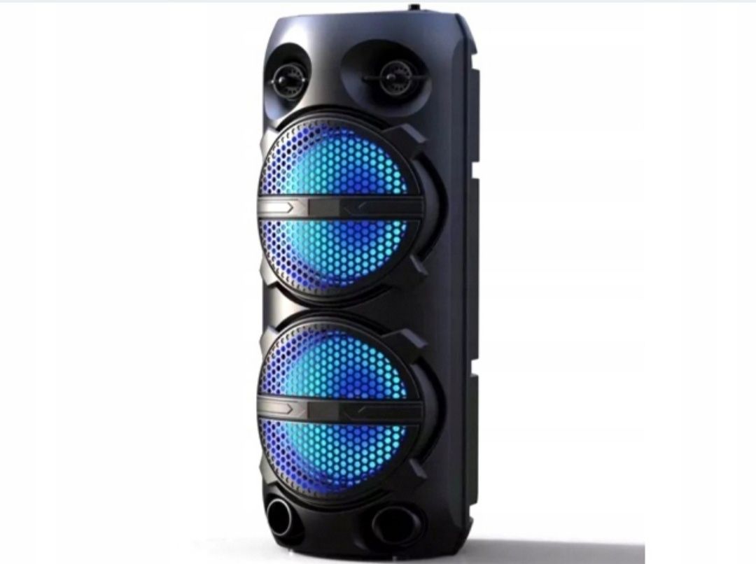 Głośnik przenośny 1200W bluetooth karaoke + mikrofon zestaw boom box