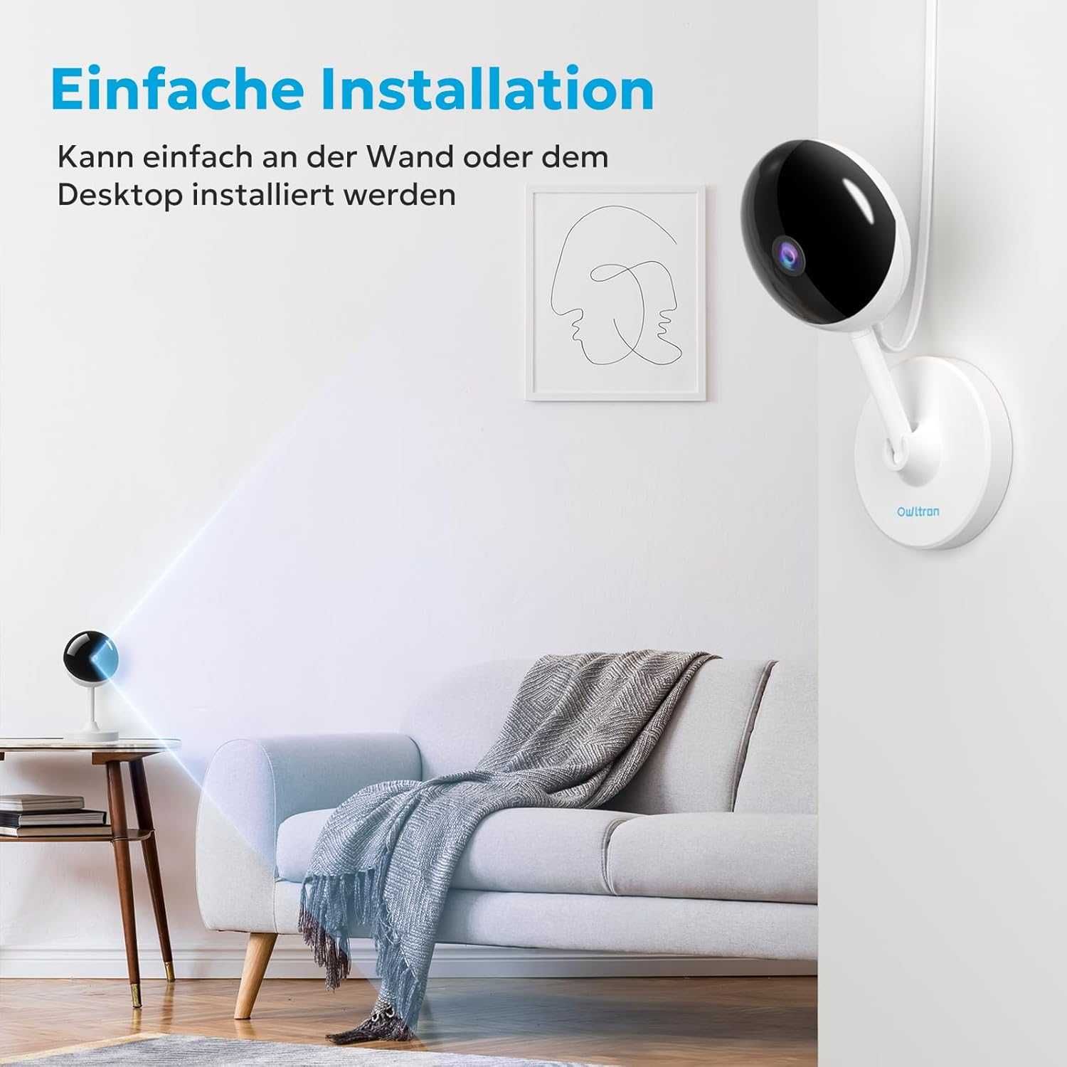 Kamera, niania z kamerą, 2,4 GHz, kamera monitorująca wewnątrz, Wi-Fi
