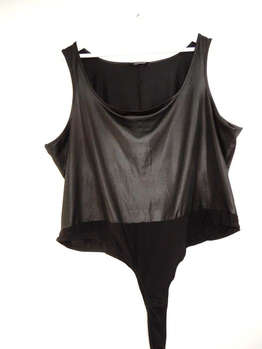 Body czarne na ramiączkach imprezowe Yours 54 56 7XL 8XL