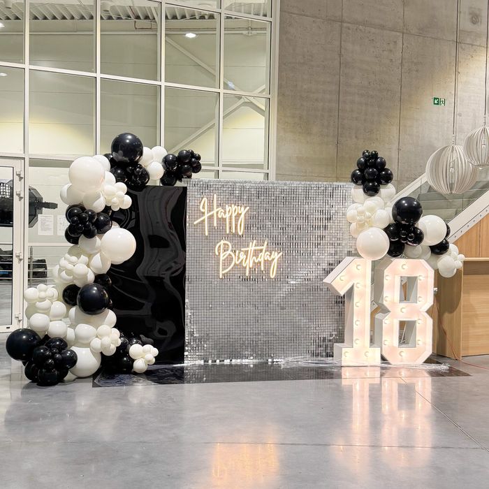 Ścianki balonowe dekoracje eventy firmowe urodziny 18 40 50