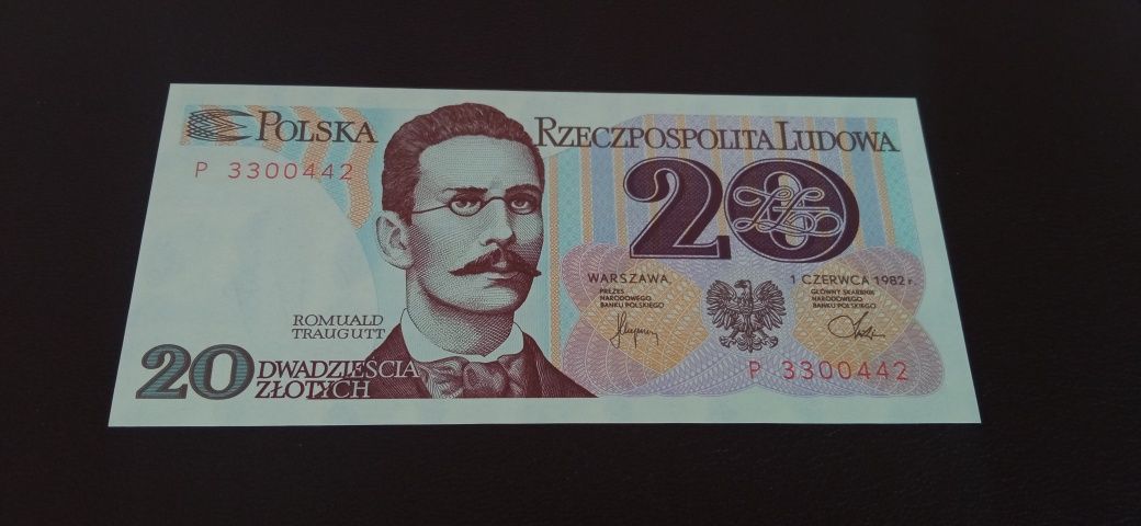 20 zł banknot PRL stan UNC rok 1982