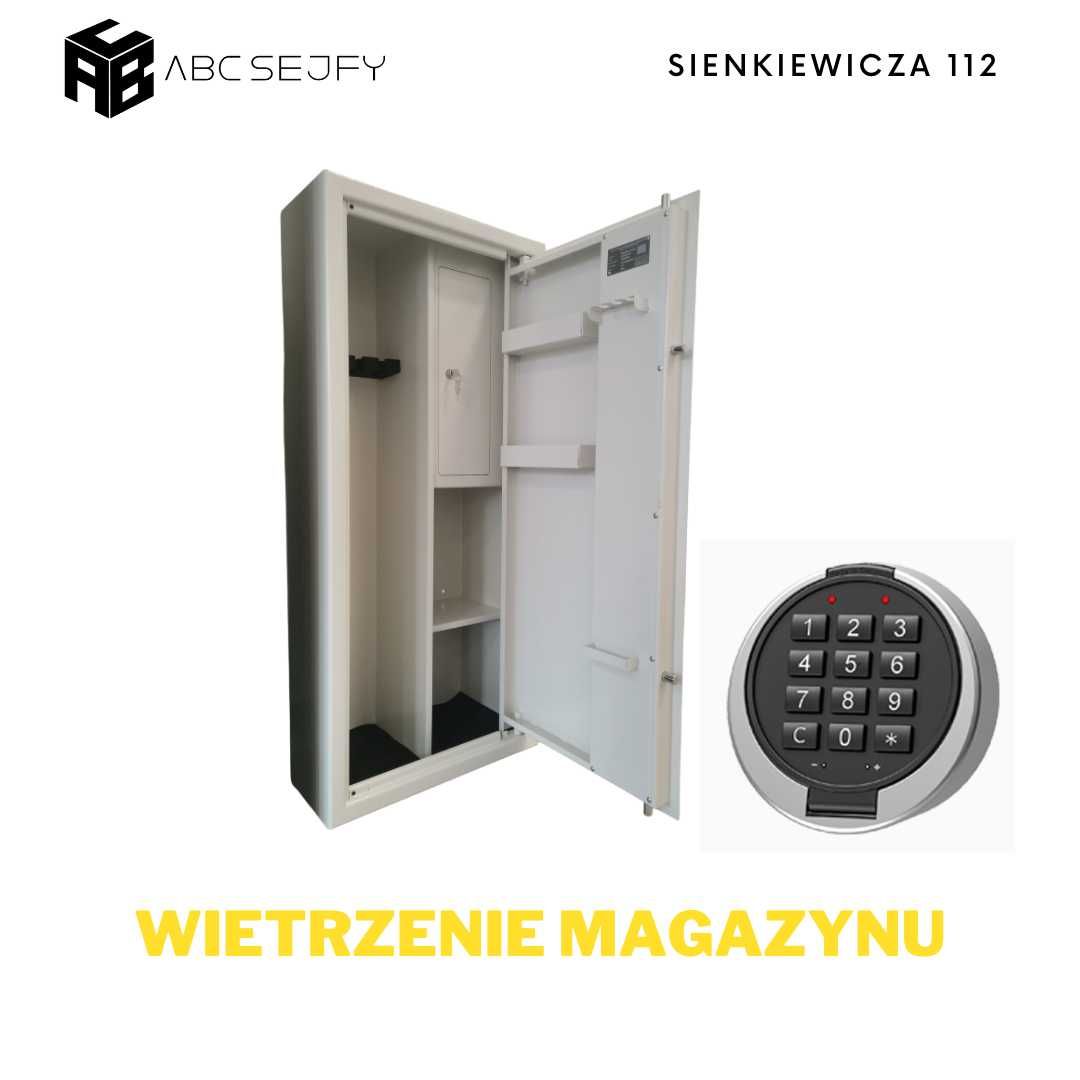 WYPRZEDAŻ - Sejf szafa na broń 4 jedn. G-3/S1/4 zamek elektron. Novcan