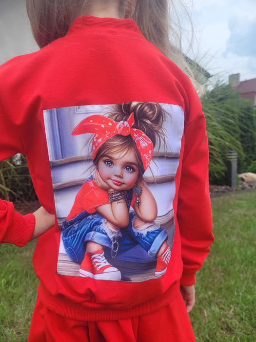 MEGA Bluza z laleczką, dziewczynką roz 134