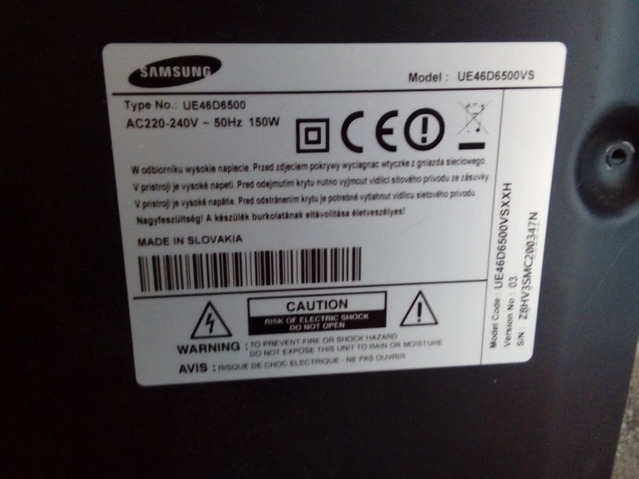 Zasilacz do telewizora Samsung UE 46D6500