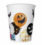 Kubki Kubeczki Papierowe Scary Halloween Straszne Balony 250Ml 8Szt.