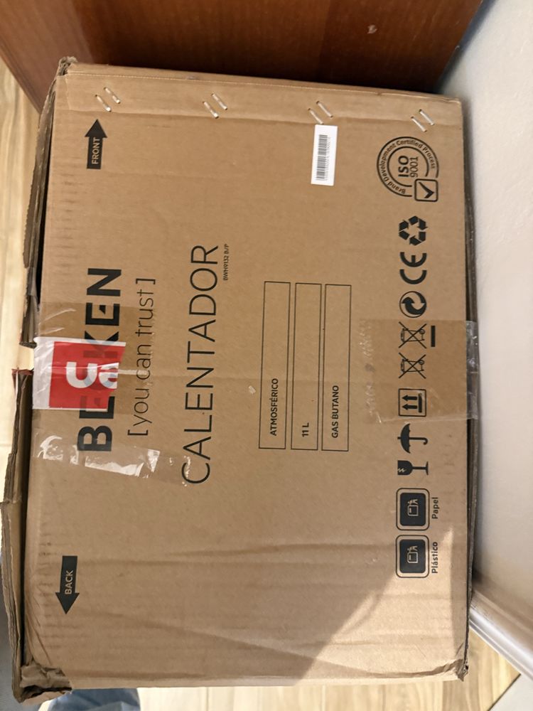 Esquentador novo becken atmosferico gas butano
