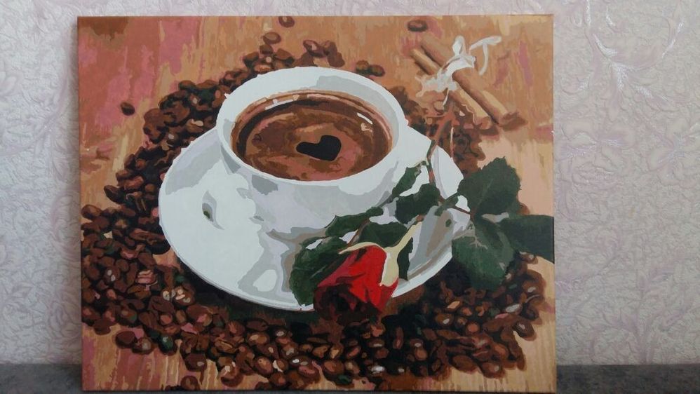 Картина " Приглашение на кофе" (50 на 40).