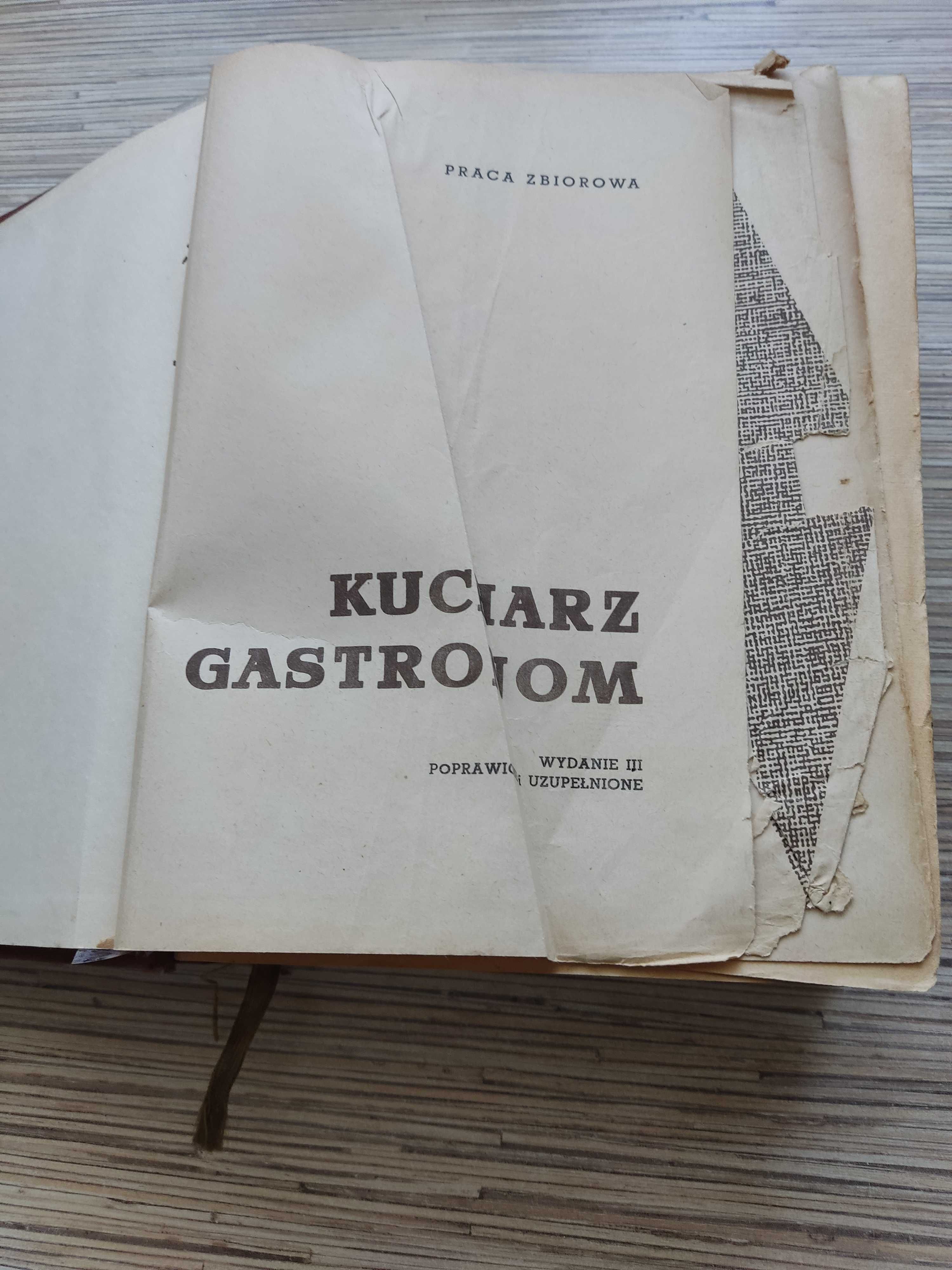 książka ''Kucharz gastronom ''z 1968 r.