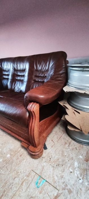 Skórzany komplet wypoczynkowy