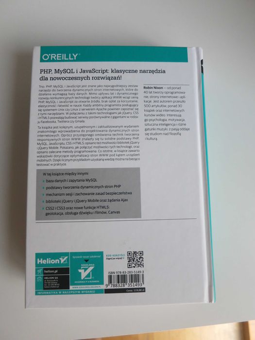 PHP MySQL i JavaScript Wprowadzenie, wydanie V, Robin Nixon