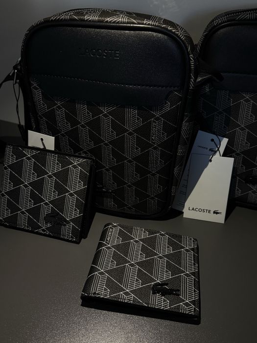Чоловіча сумка Lacosta, Лакоста, гаманець Лакоста, набір сумка + гамац