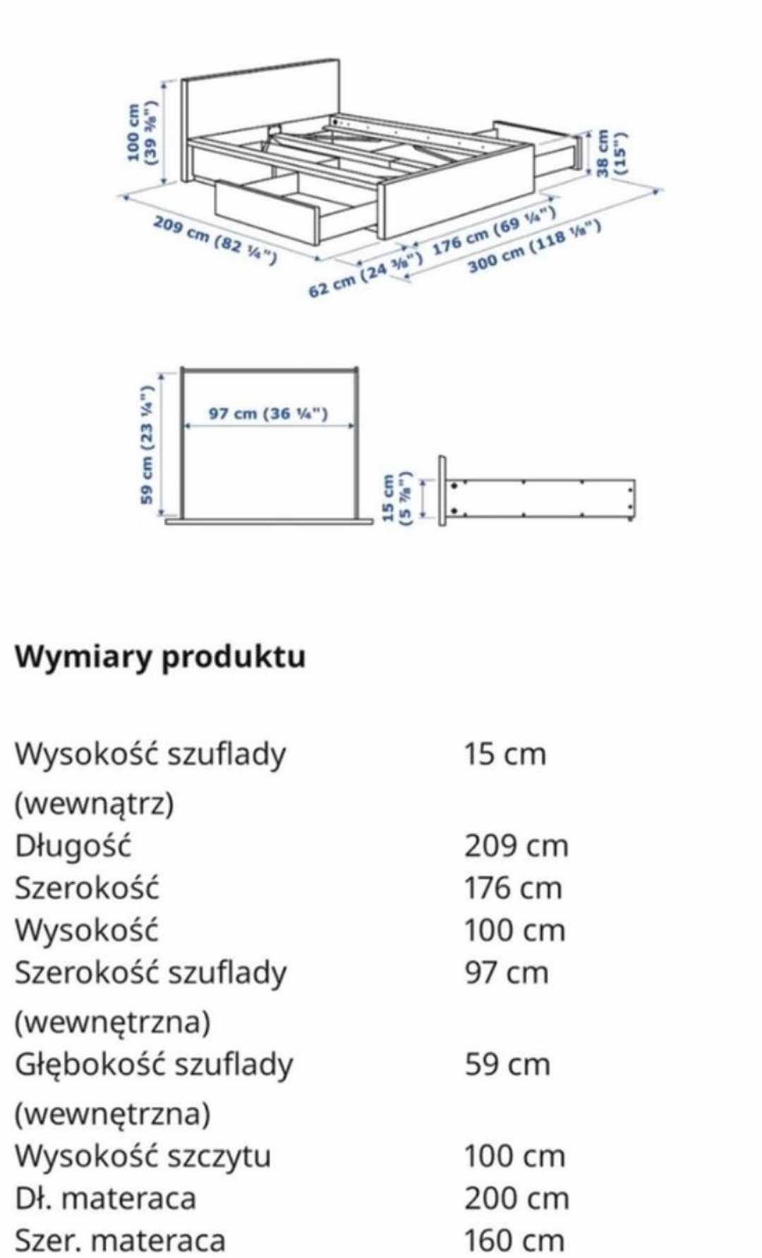 Łóżko małżeńskie drewniane Agata Meble