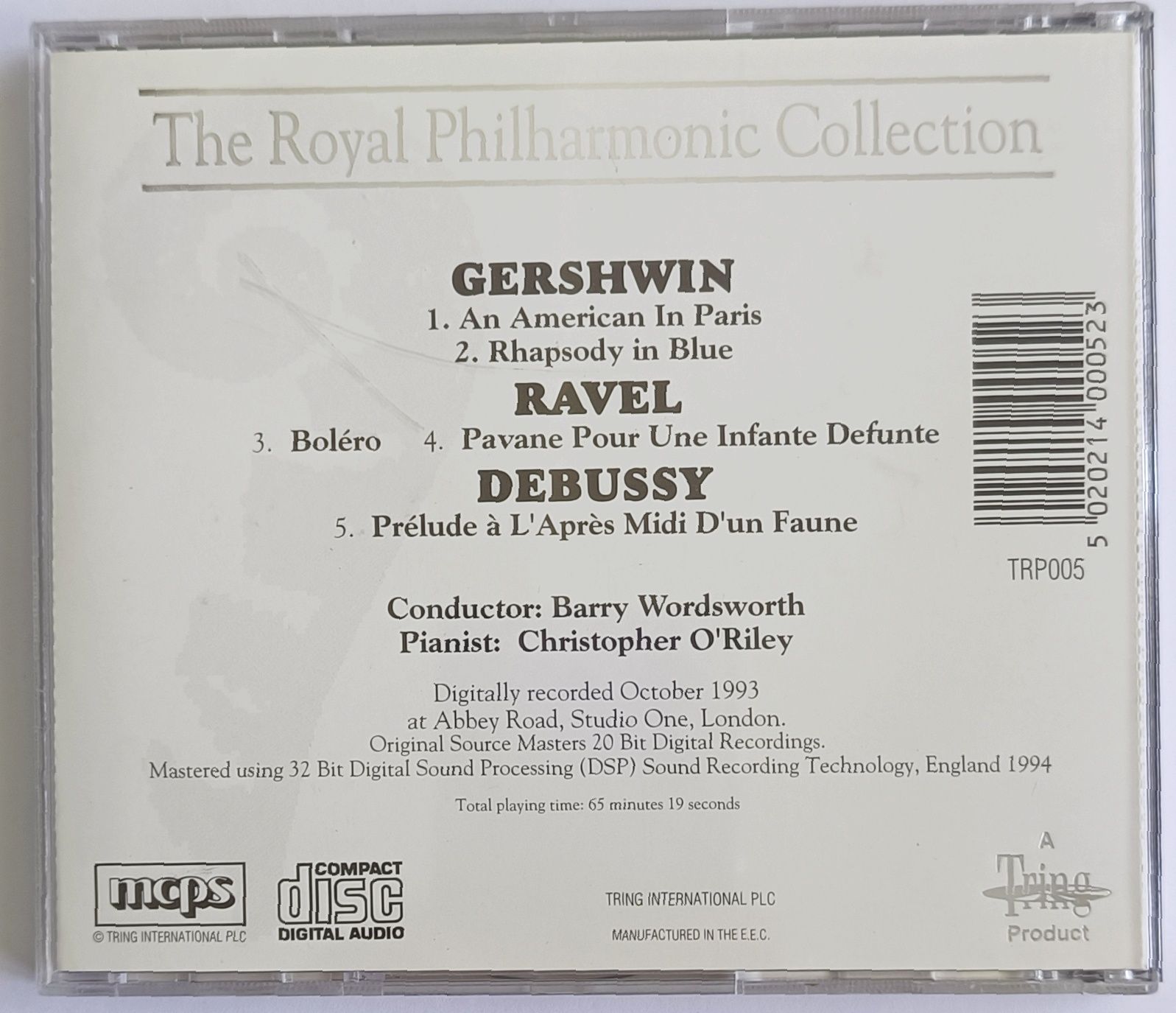 The Royal Philharmonic Collection Gershwin Ravel Debussy 1994r