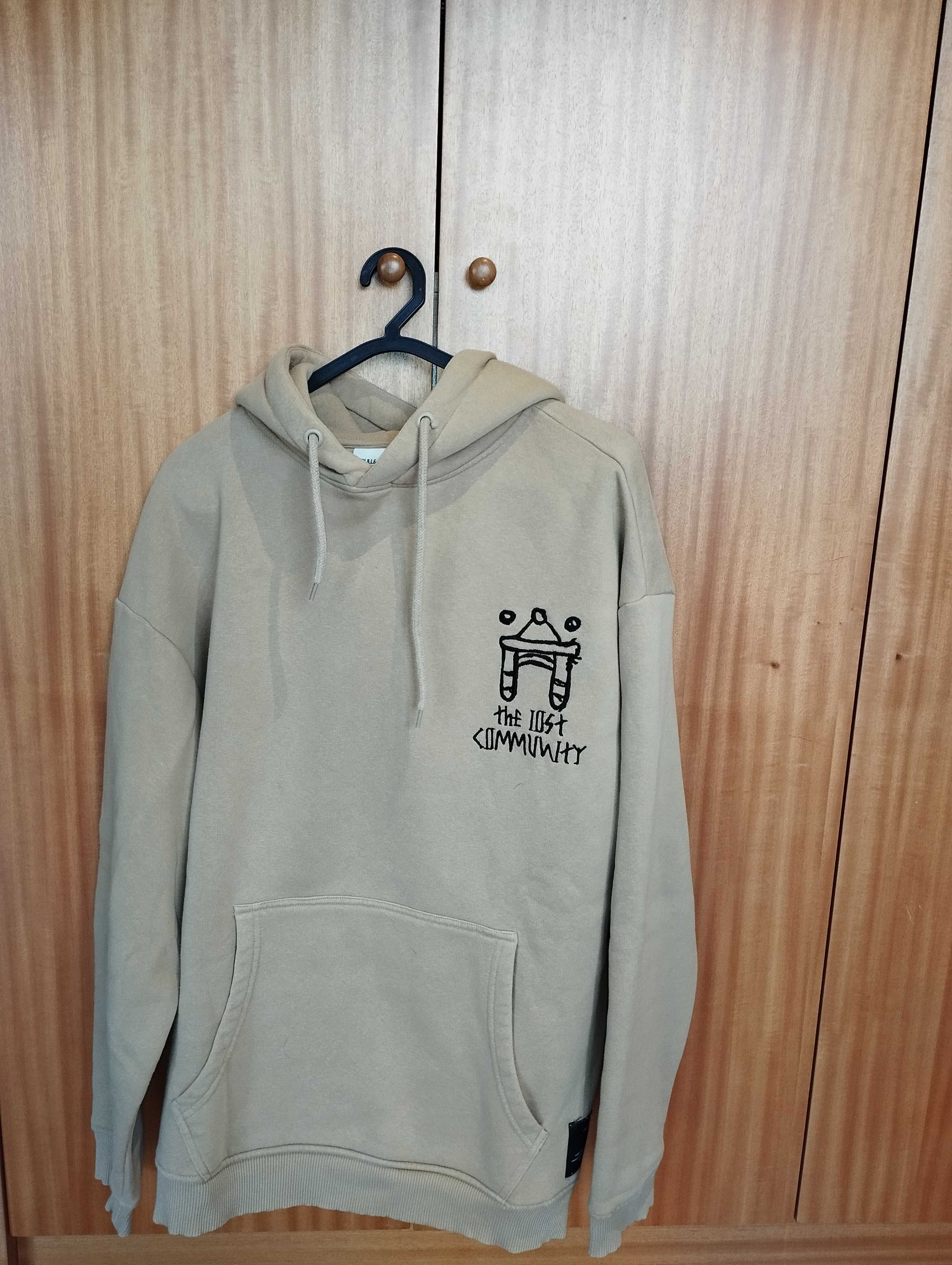 hoodie beje Pull & Bear - M