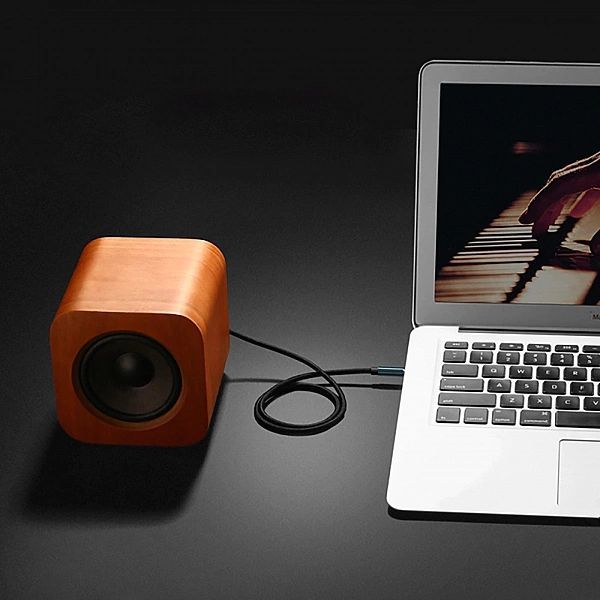 Ugreen kabel audio 2 x mini jack 3,5mm 0,5m niebieski (av112)