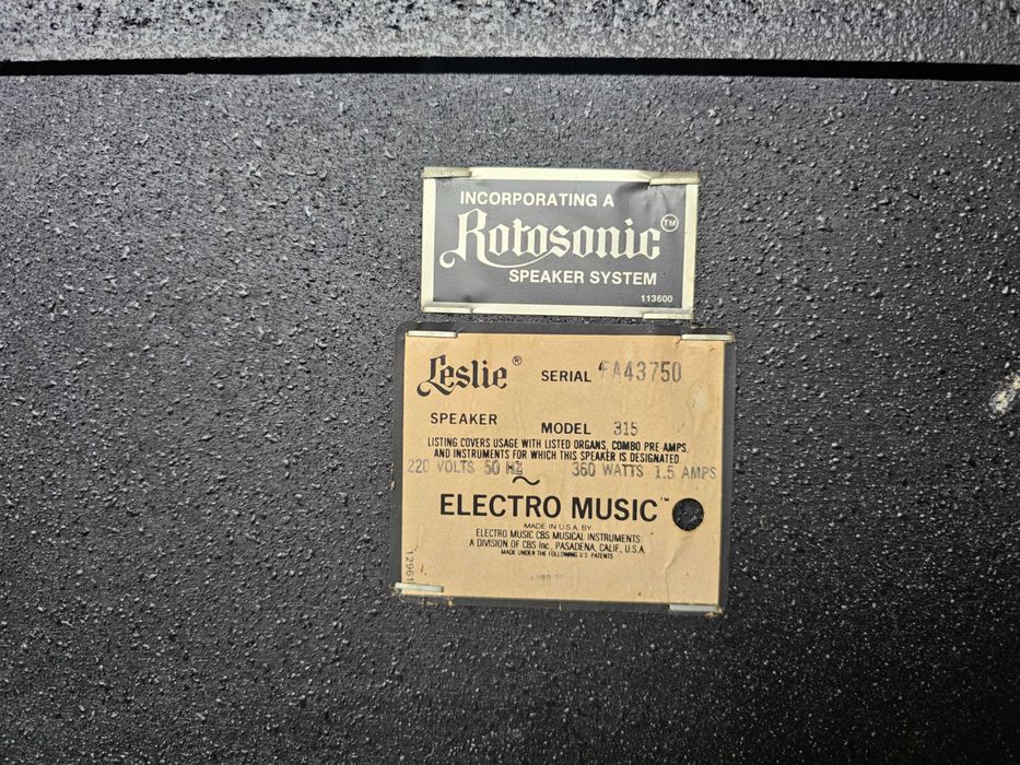 ТОП Leslie Model 315