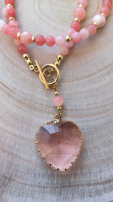 Wyjątkowy naszyjnik różowa namiętność