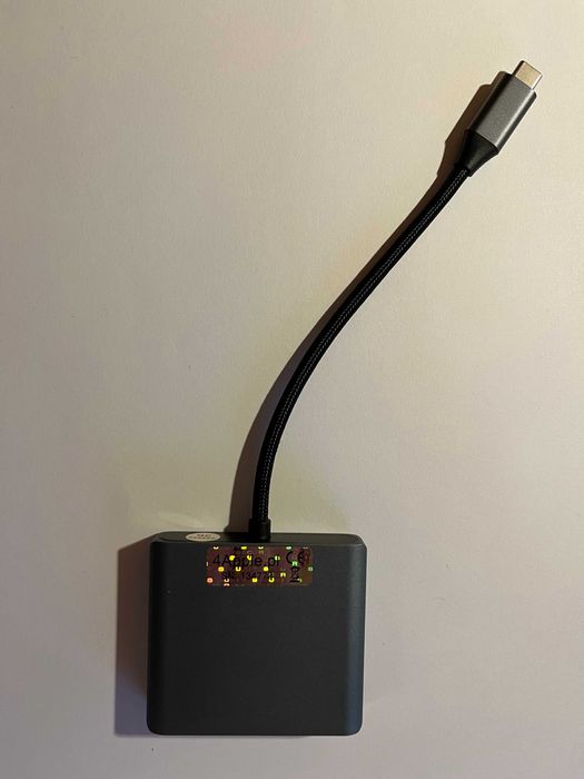 Adapter 3W1 HUB USB-C 4K 60Hz USB Thunderbolt 3