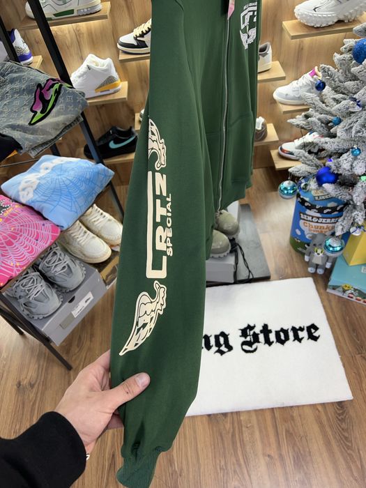 Зіп Худі CORTEIZ gasolina double zip hoodie green