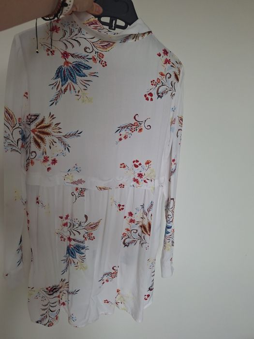 Komplet 3 koszul mohito ecru house kwiaty sinsay brązowa