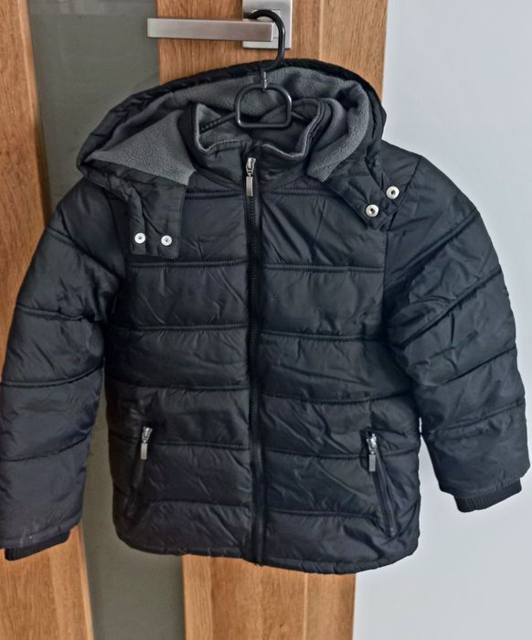 FLIPBACK czarna kurtka zimowa puchowa dla chłopca 122-128cm, stan bdb
