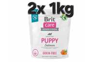 Brit Puppy 2x 1kg + Gratis, Szczenięta Pokarm Salmon Łosoś 2kg Karma