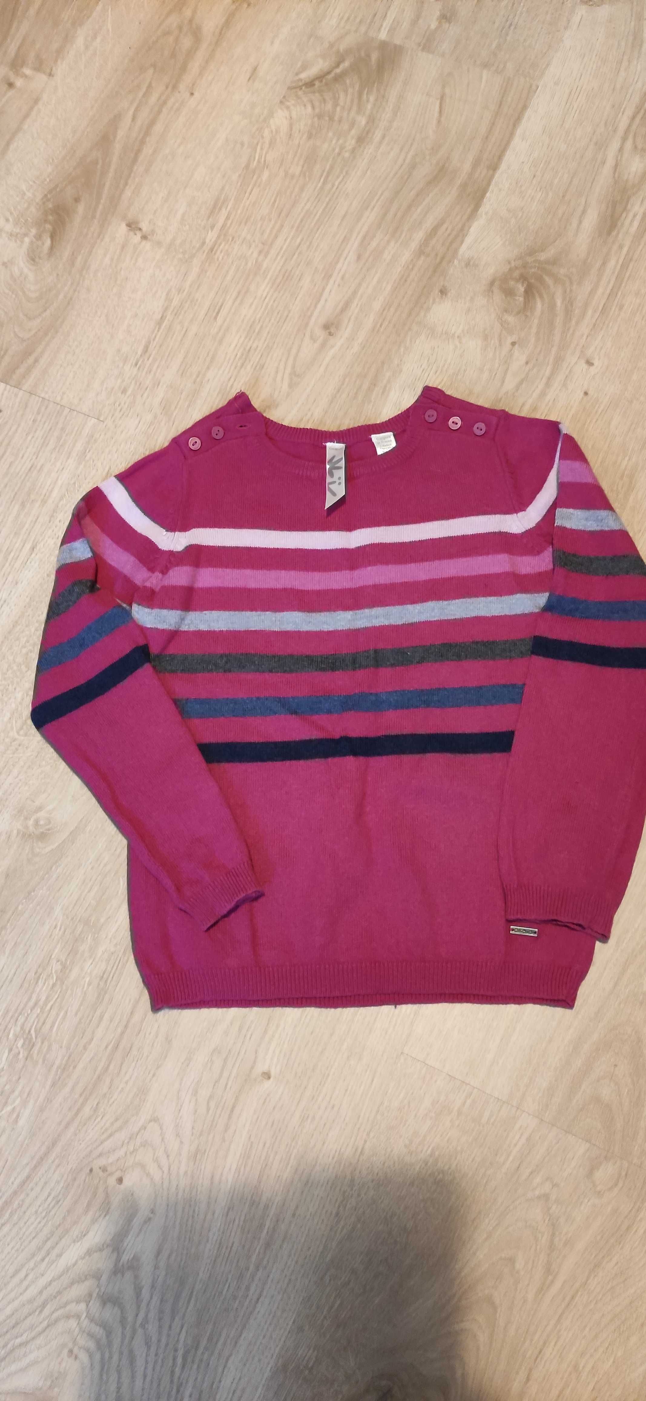 Różowy sweterek 114 cm 6 lat OKAIDI