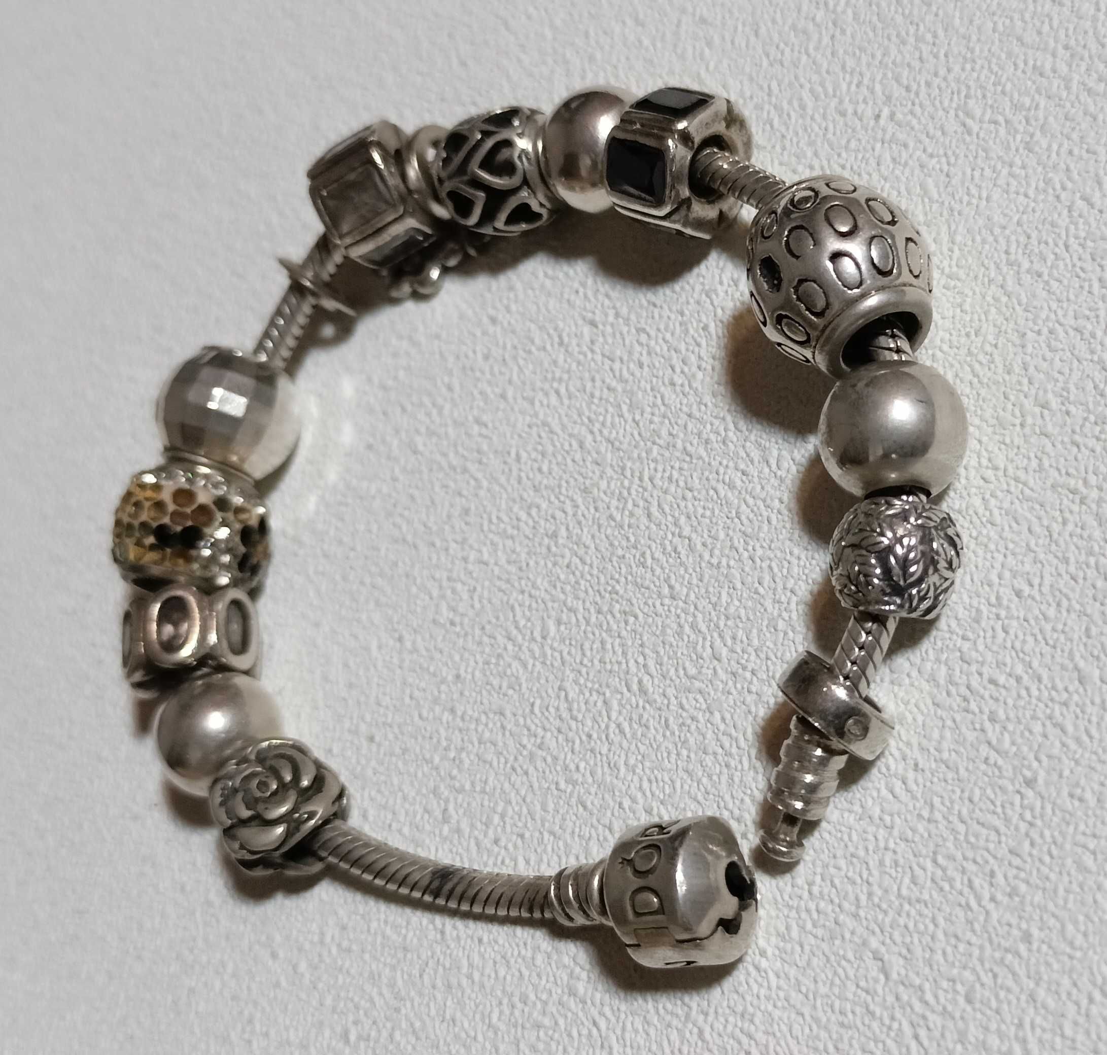 Srebrna bransoletka Pandora 13 charms