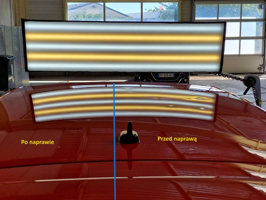 Usuwanie wgnieceń bez lakierowania metodą PDR Gradobicie