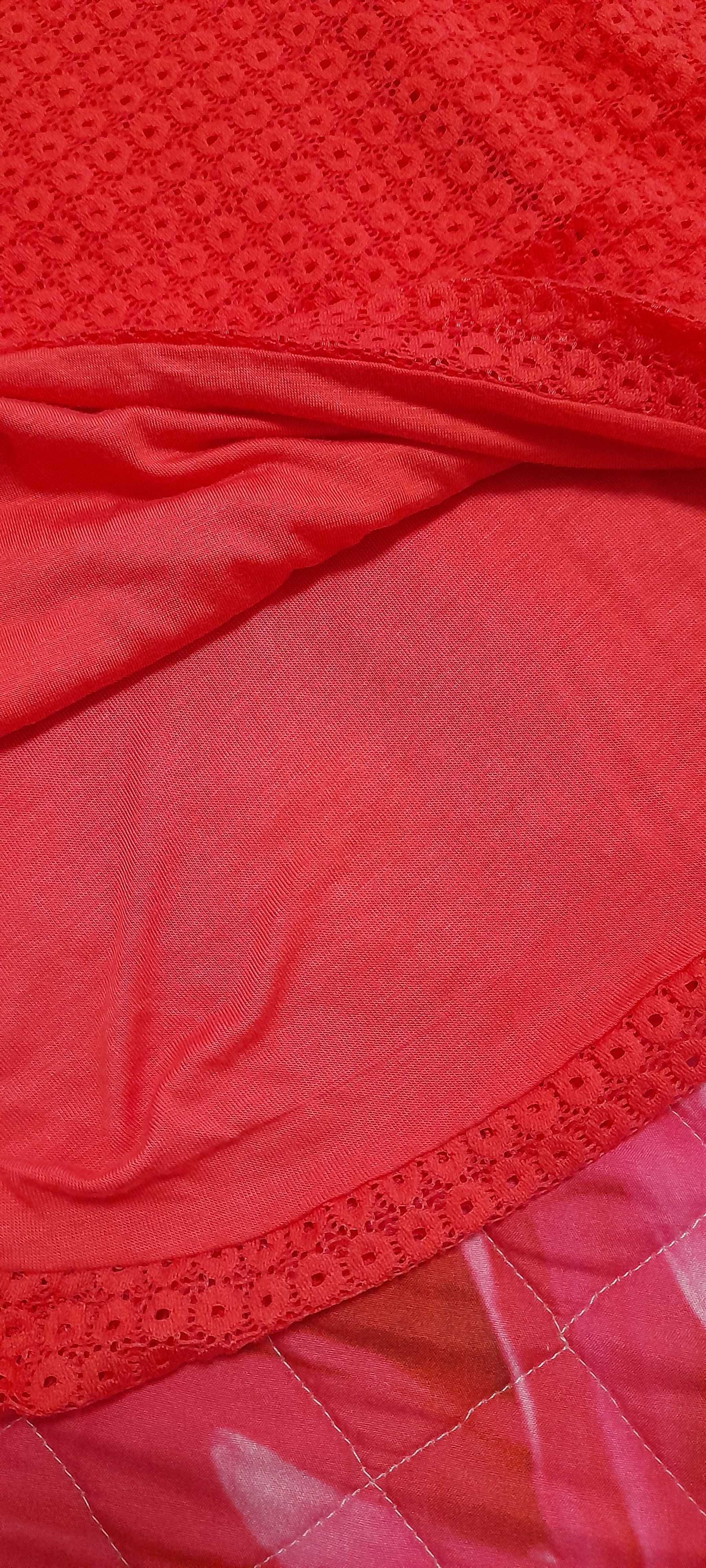 Camisola renda coral