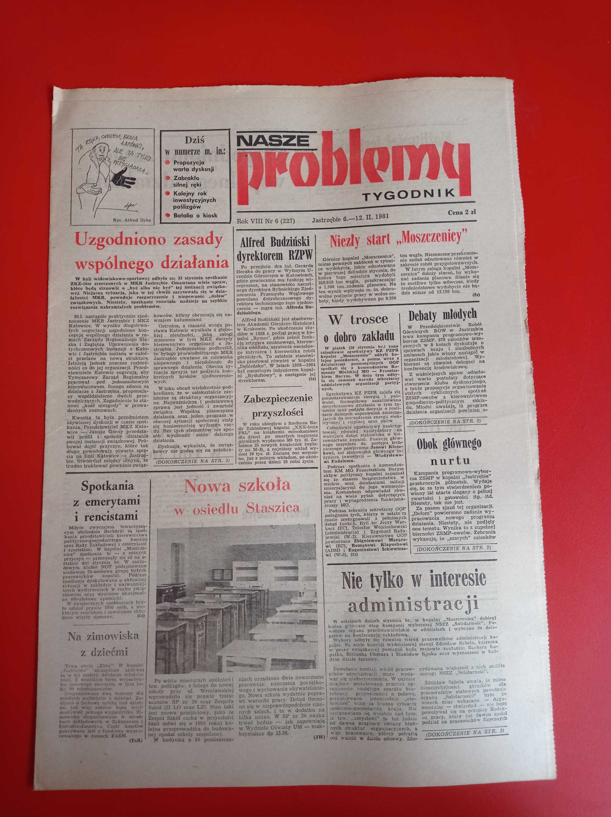 Nasze problemy, Jastrzębie, nr 6, 6-12 lutego 1981