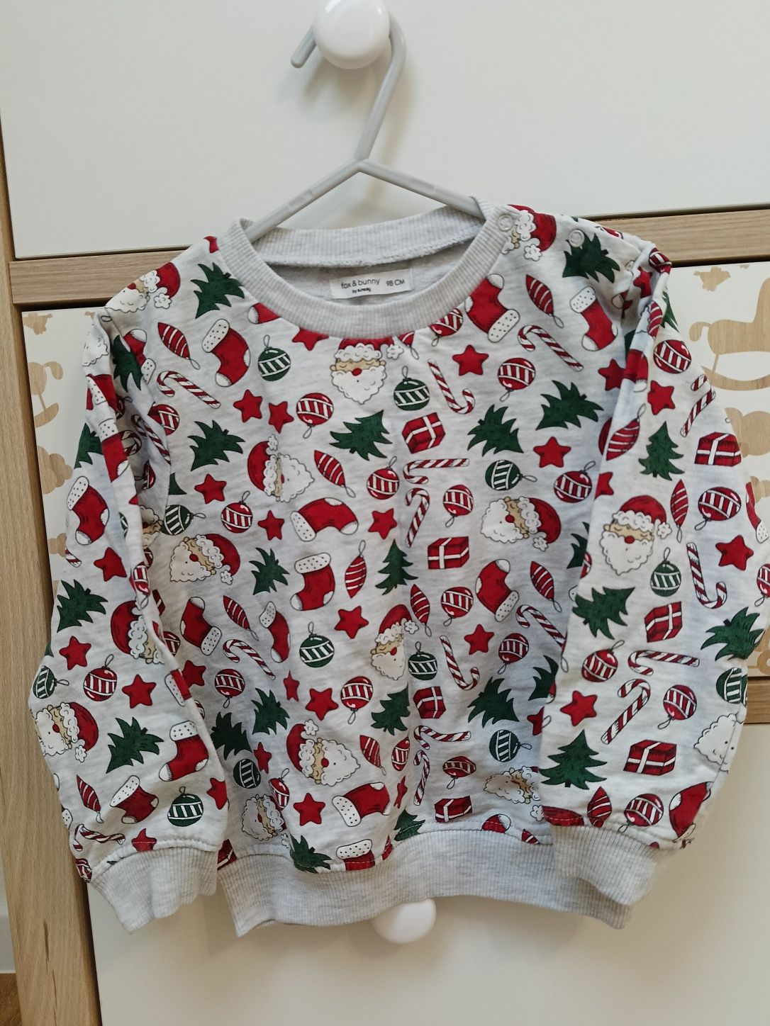 Ubrania świąteczne rozmiar 98 chłopiec dziewczynka sweterek bluza piz