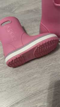 Гумові чобітки crocs рожеві