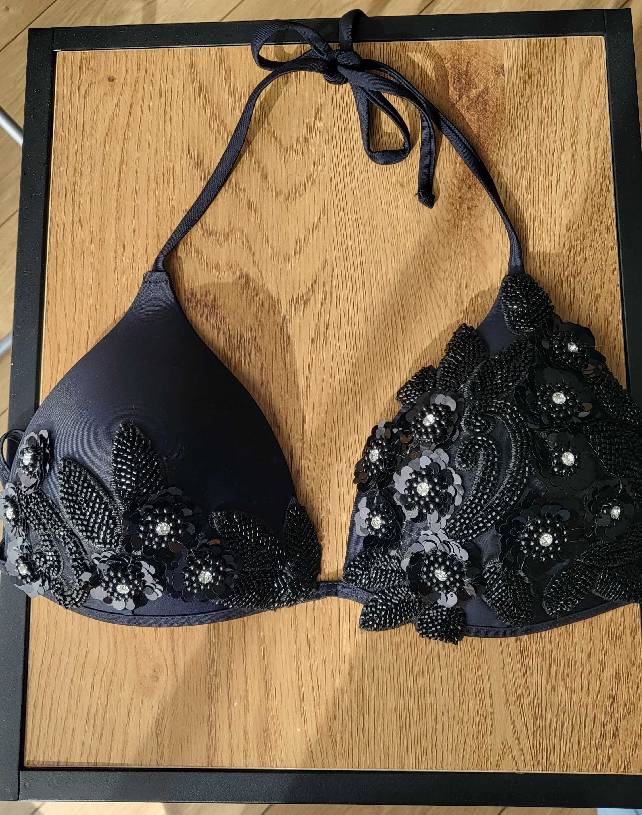 Góra Bikini Push-up ręcznie zdobiona r.XL (C/D)