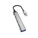 Dudao HUB 4w1 USB-C - 4x USB-A (3 x USB2.0 / USB3.0) 6,3cm czarny (A16