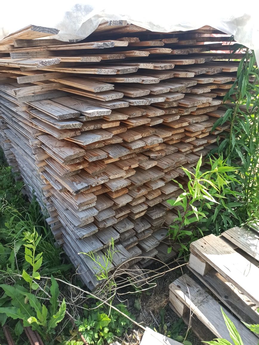 Podbitka, boazeria szalówka modrzew